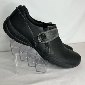 Clarks Collection Shoes Roseville Dot Leather Slip On Loafers Black Size 9.5M